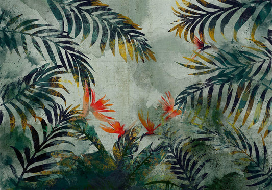 Self-adhesive photo wallpaper - Jungle Flowers