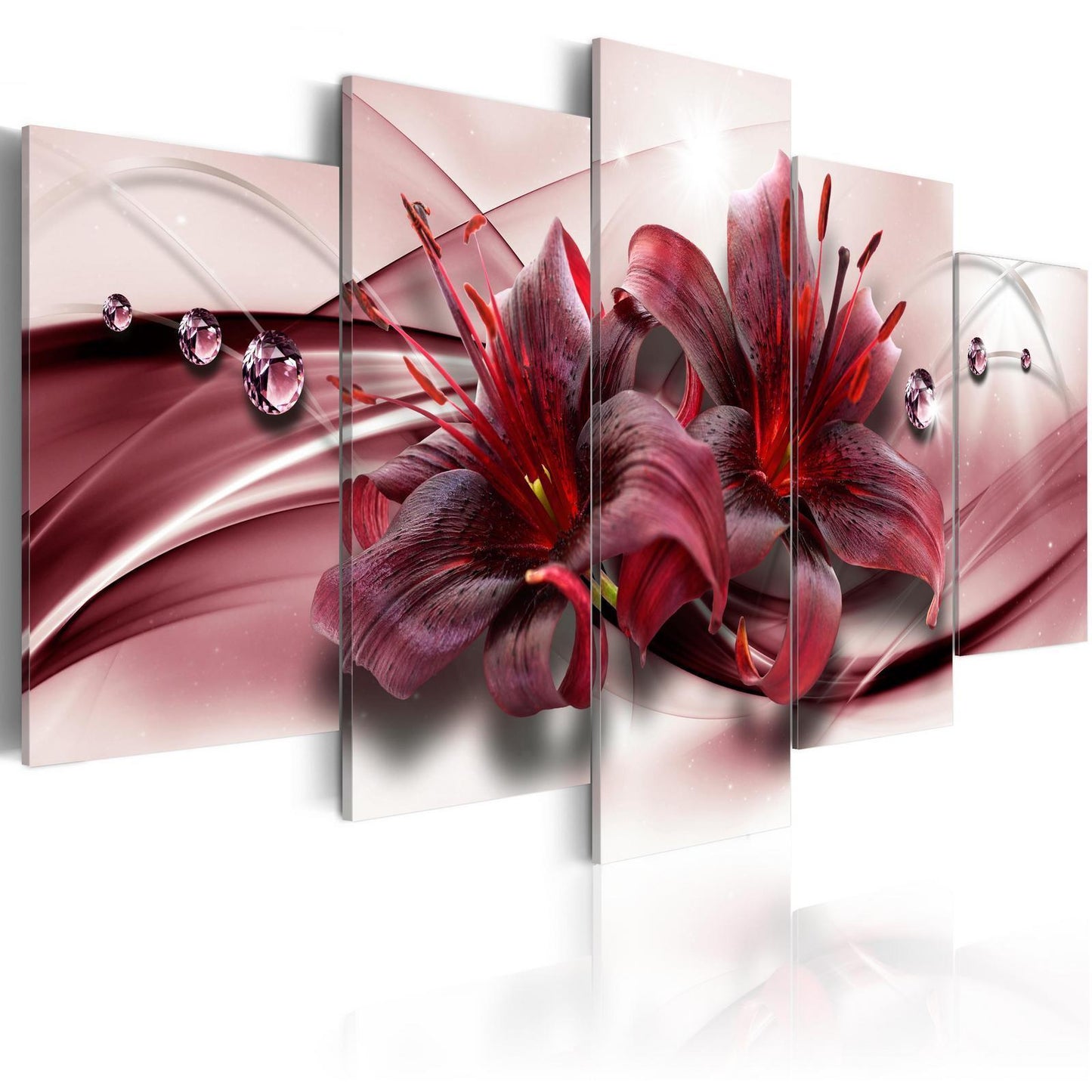 Schilderij - Pink Lily