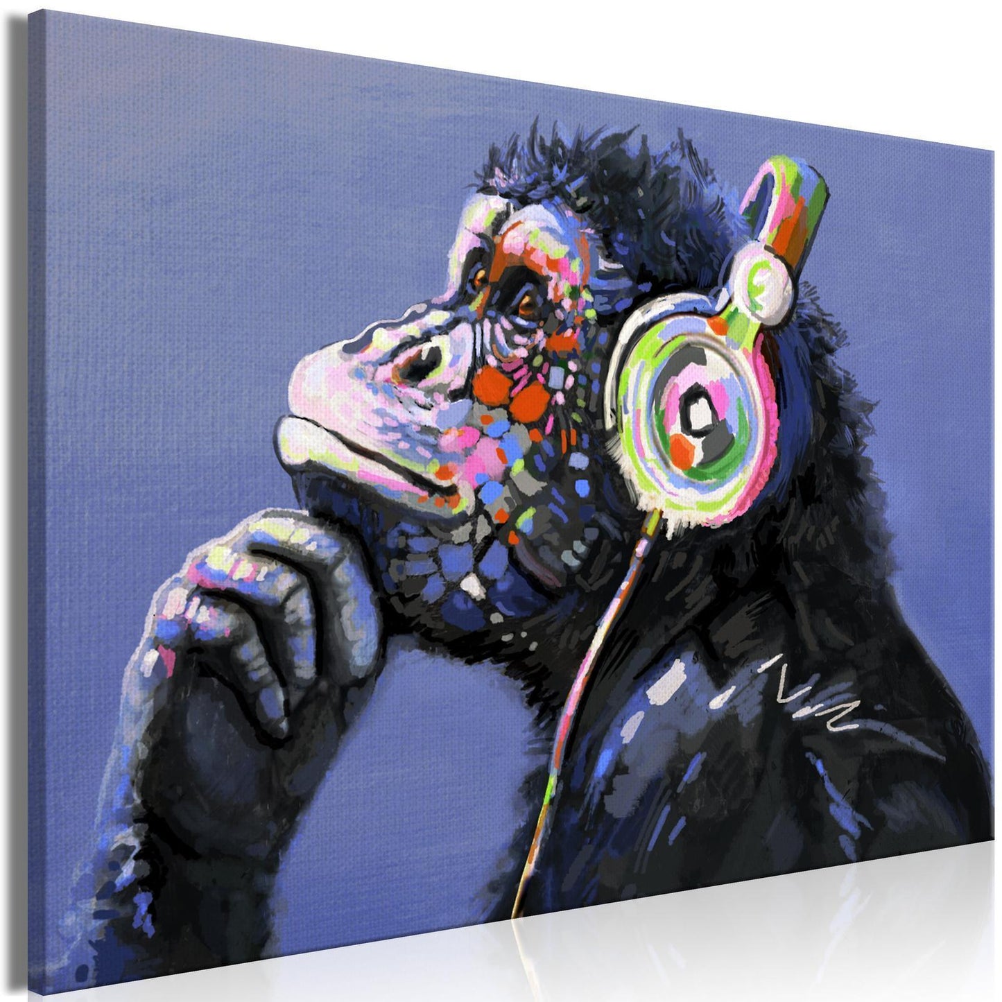 Schilderij - Musical Monkey (1 Part) Wide