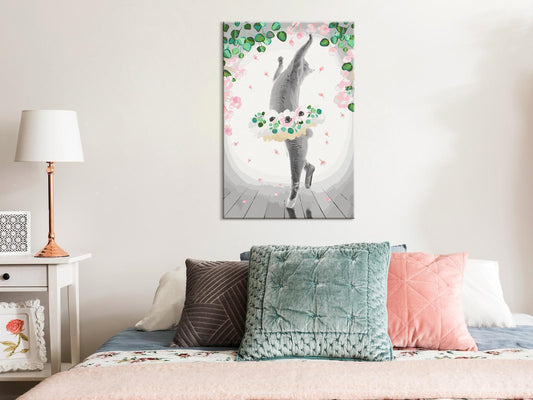 DIY-Gemälde auf Leinwand – Katzenballerina 