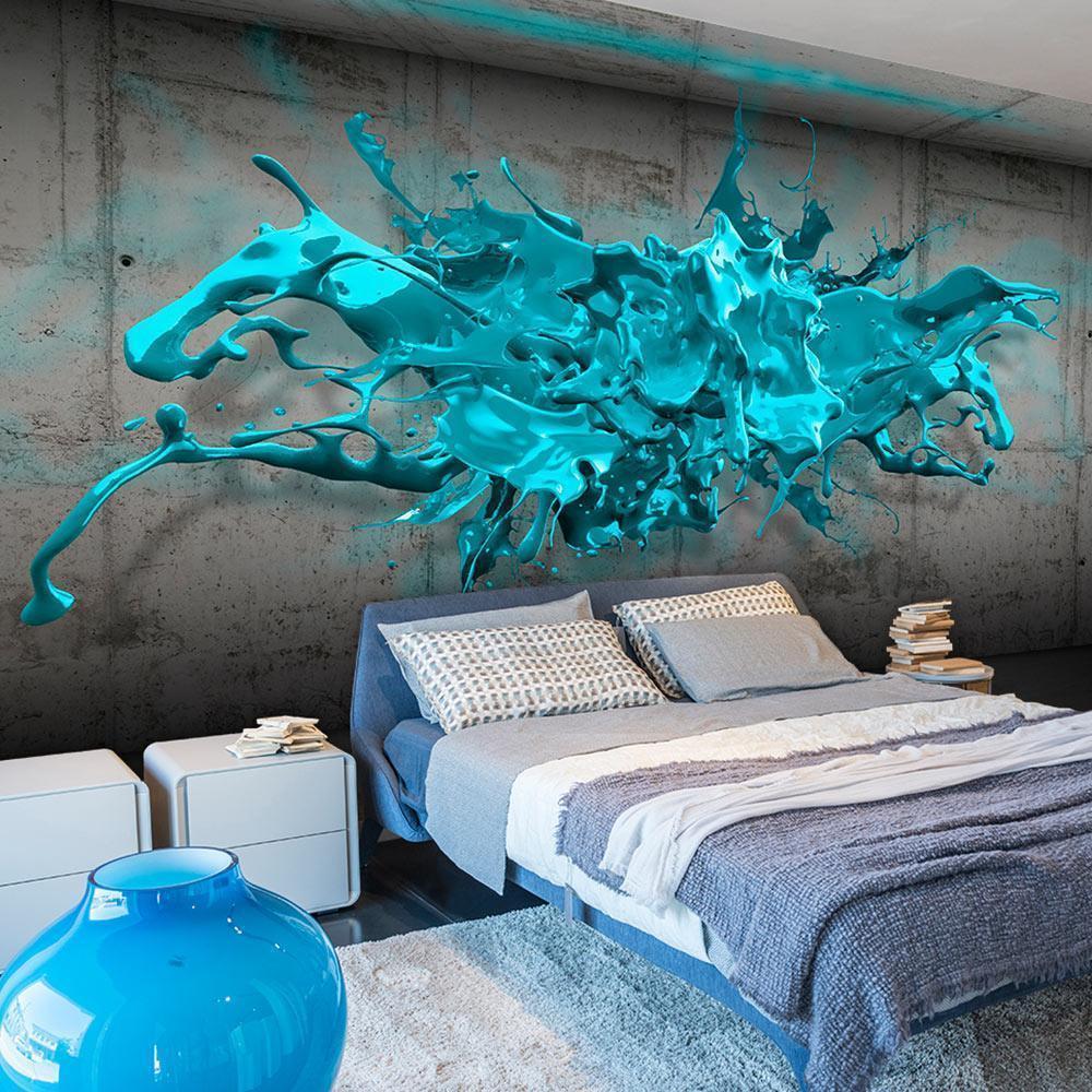 Wall Mural - Blue Ink Blot