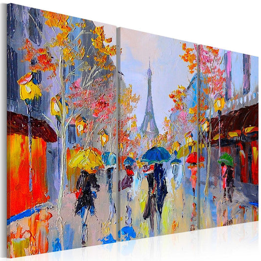 Handpainted painting - Rainy Paris 