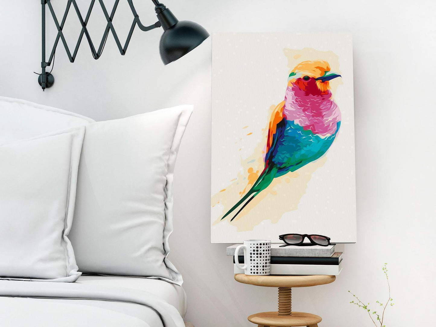DIY painting on canvas - Exotic Bird 
