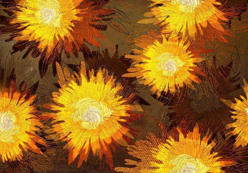 Wall Mural - Sunflower dance