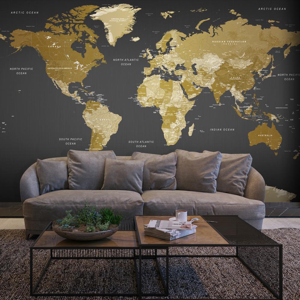 Selbstklebende Fototapete - Weltkarte: Moderne Geographie