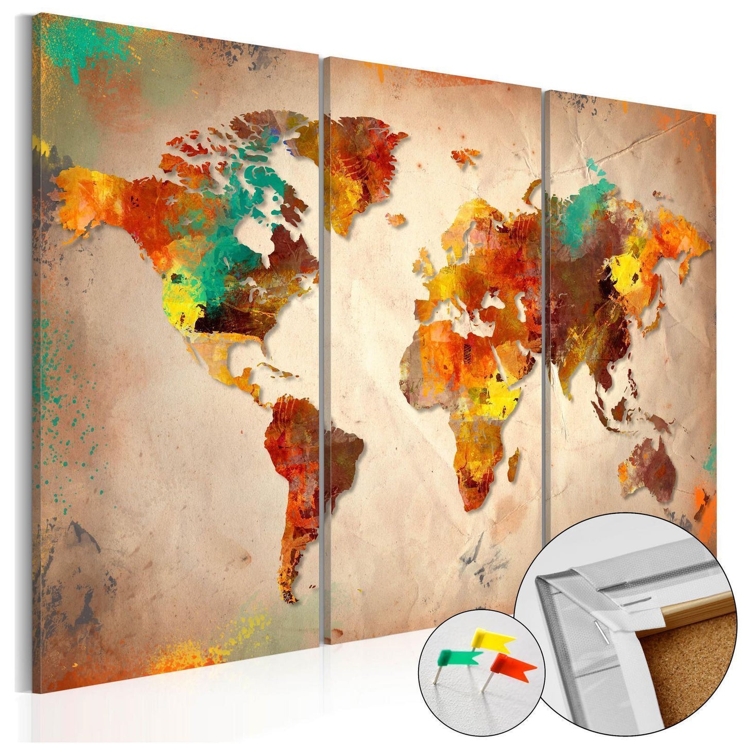 Image on cork - Painted World [Cork Map] 
