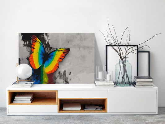 Doe-het-zelf op canvas schilderen - Colourful Butterfly