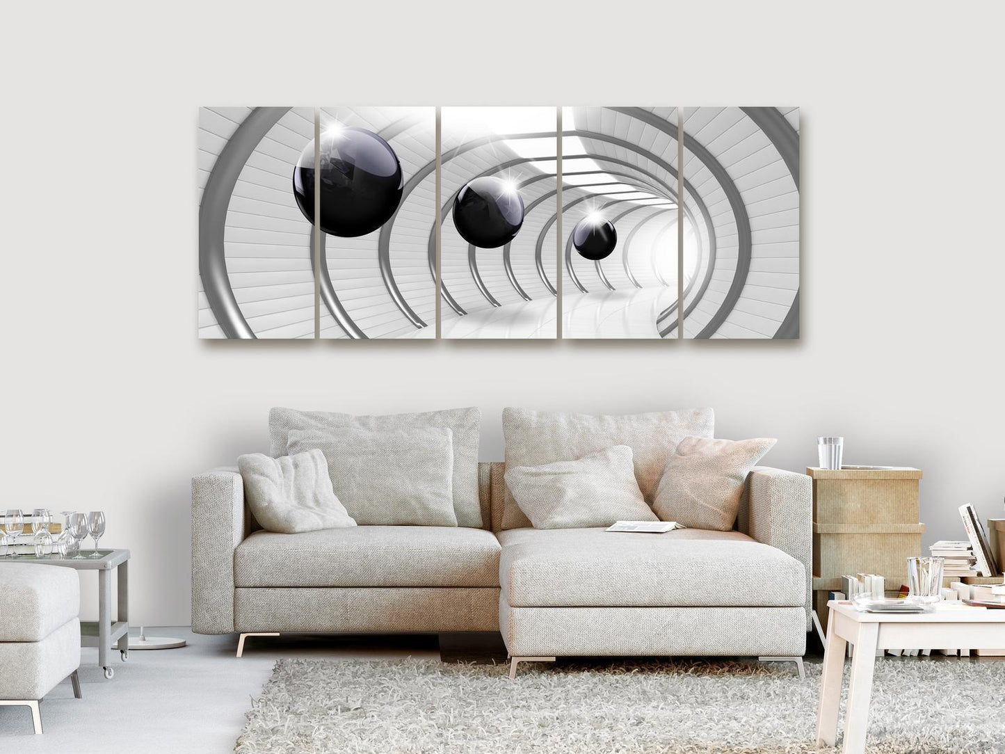 Gemälde - Weltraumtunnel (5 Teile) Schmal