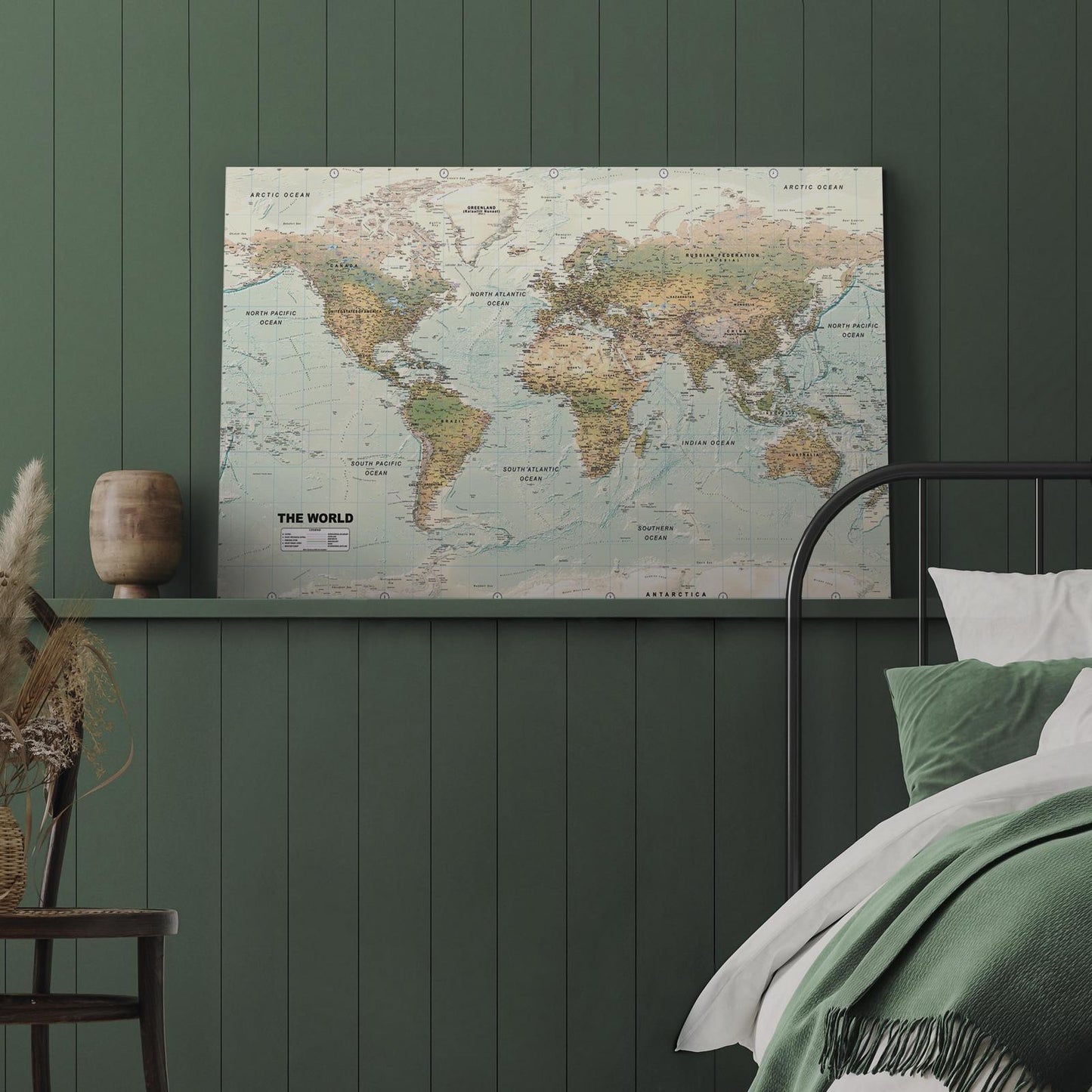 Gemälde - Weltkarte: Schöne Welt
