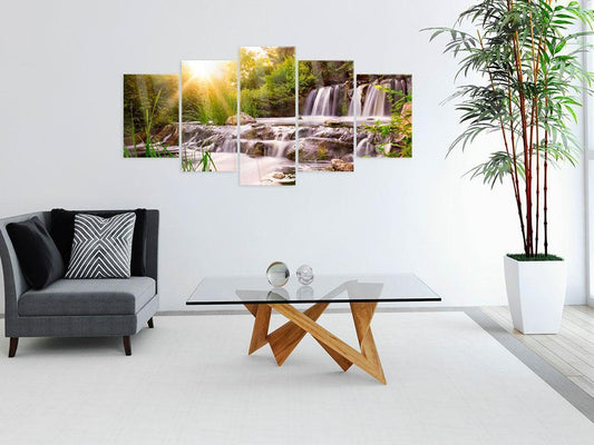 Image on acrylic glass - Forest Waterfall [Glass]