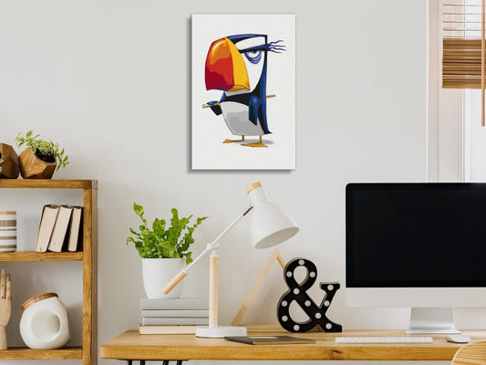 DIY-Leinwandgemälde – Mürrischer Pinguin 