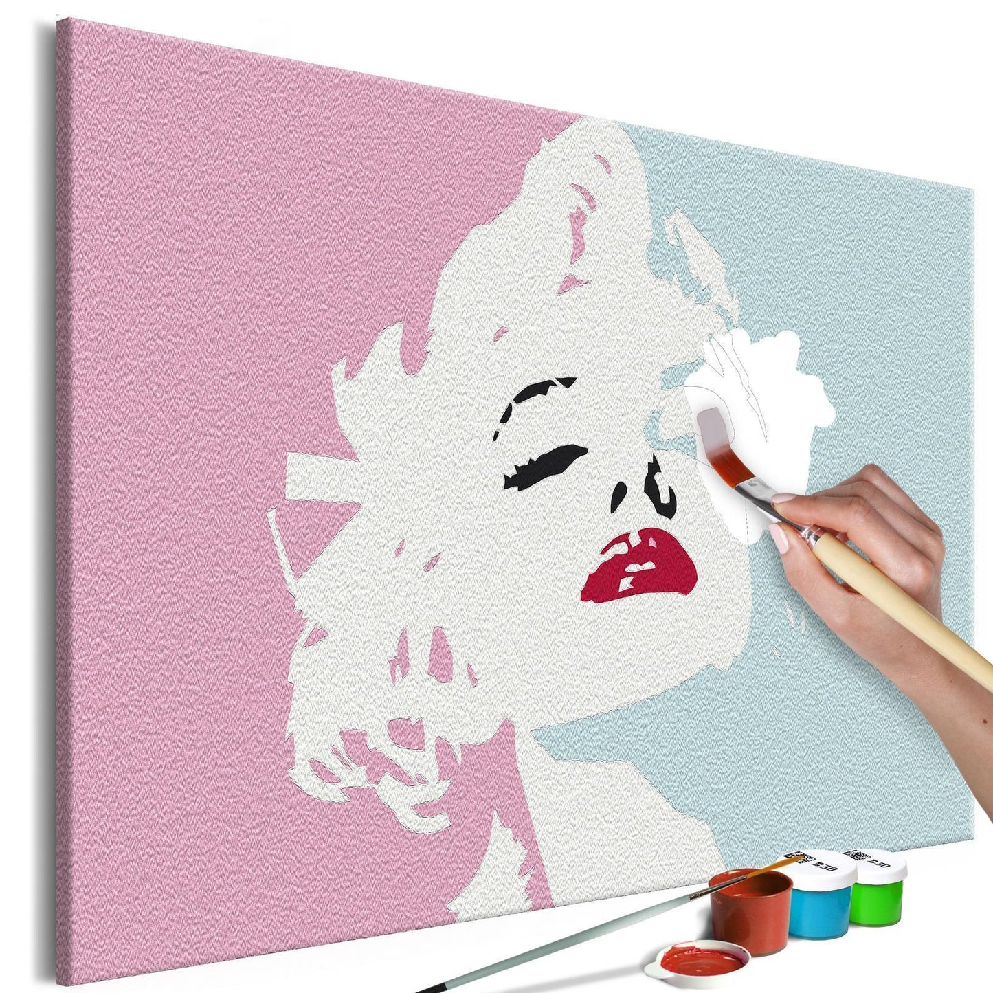 DIY-Leinwandgemälde – Marilyn in Rosa 