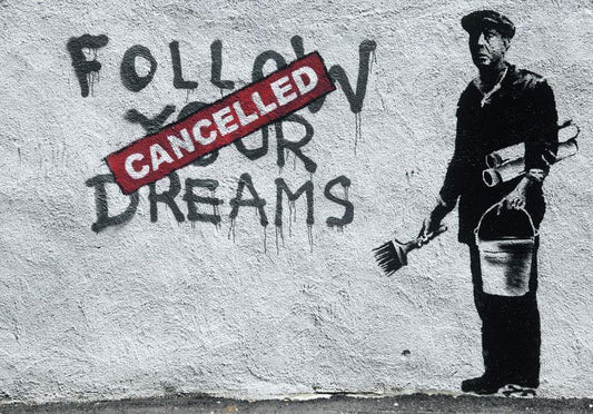 Fototapete - Träume abgesagt (Banksy)