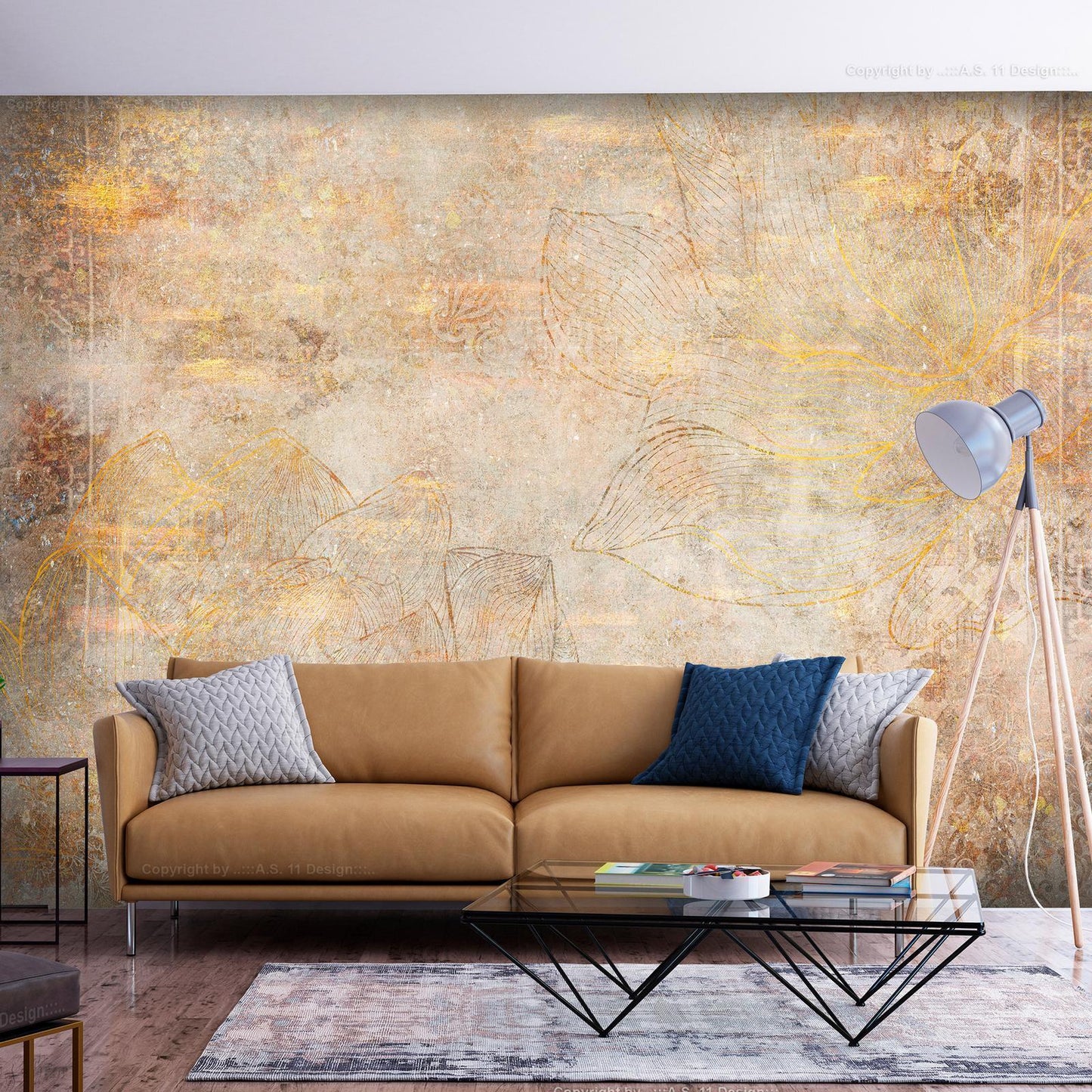 Self-adhesive photo wallpaper - Golden Etude