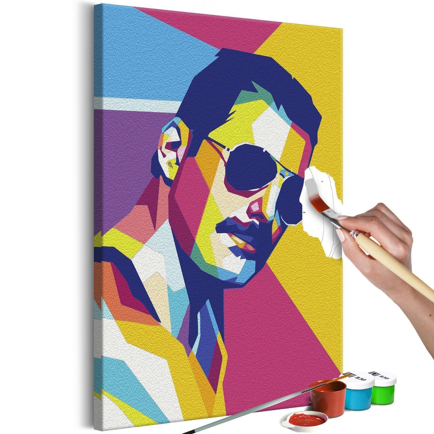 DIY canvas painting - Colorful Freddie 