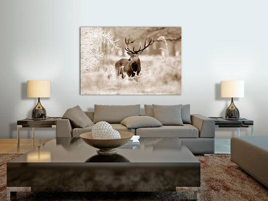 Schilderij - Deer in Sepia