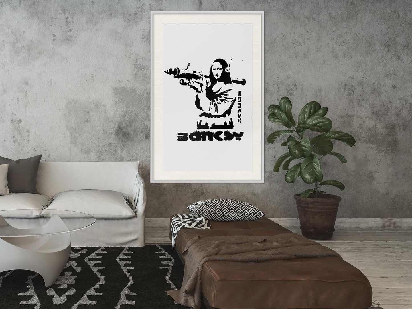 Banksy: Mona Lisa mit Bazooka I