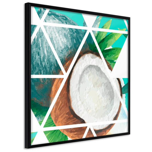 Tropisches Mosaik mit Kokosnuss (Quadrat)