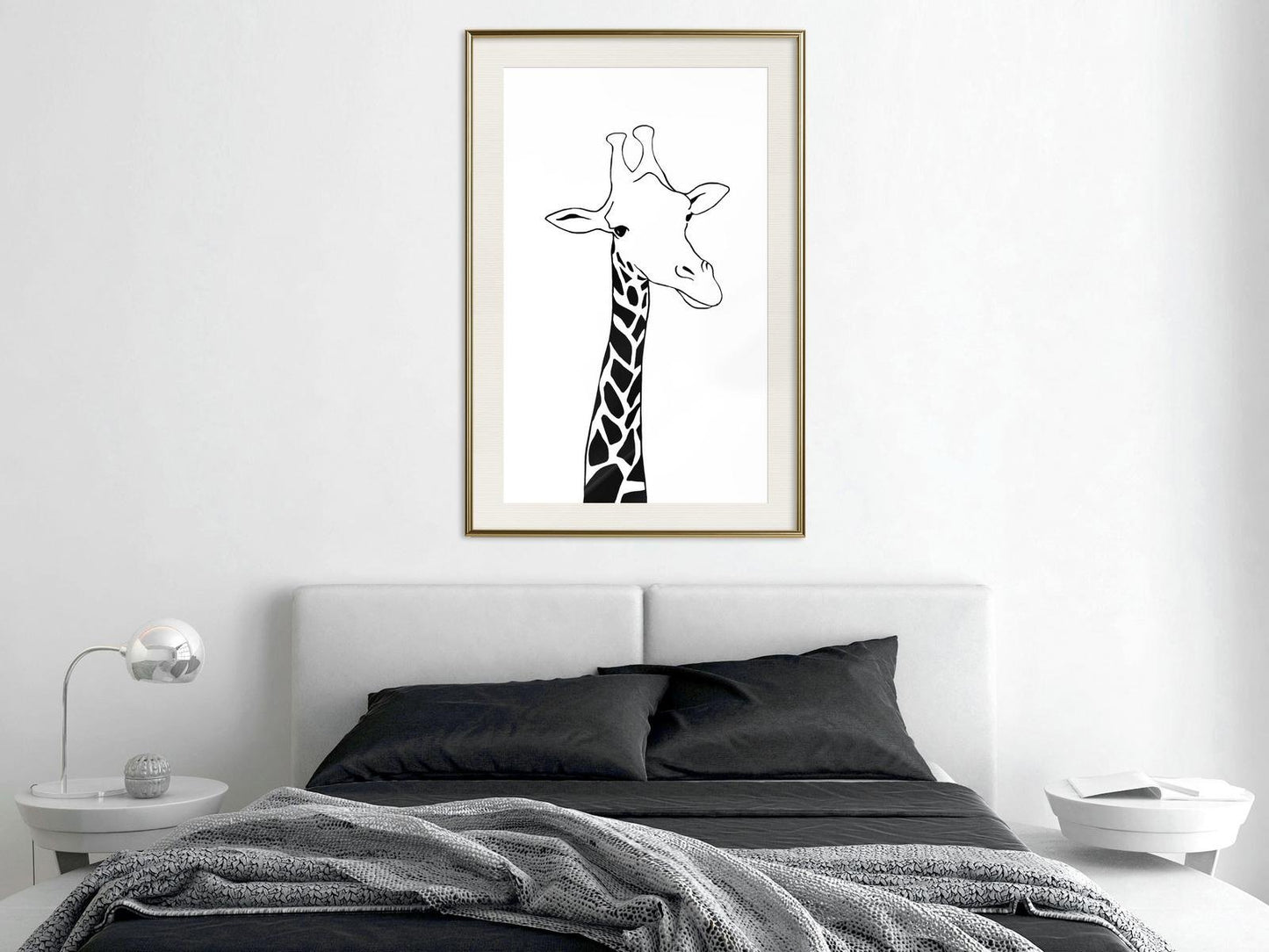Schwarz-weiße Giraffe