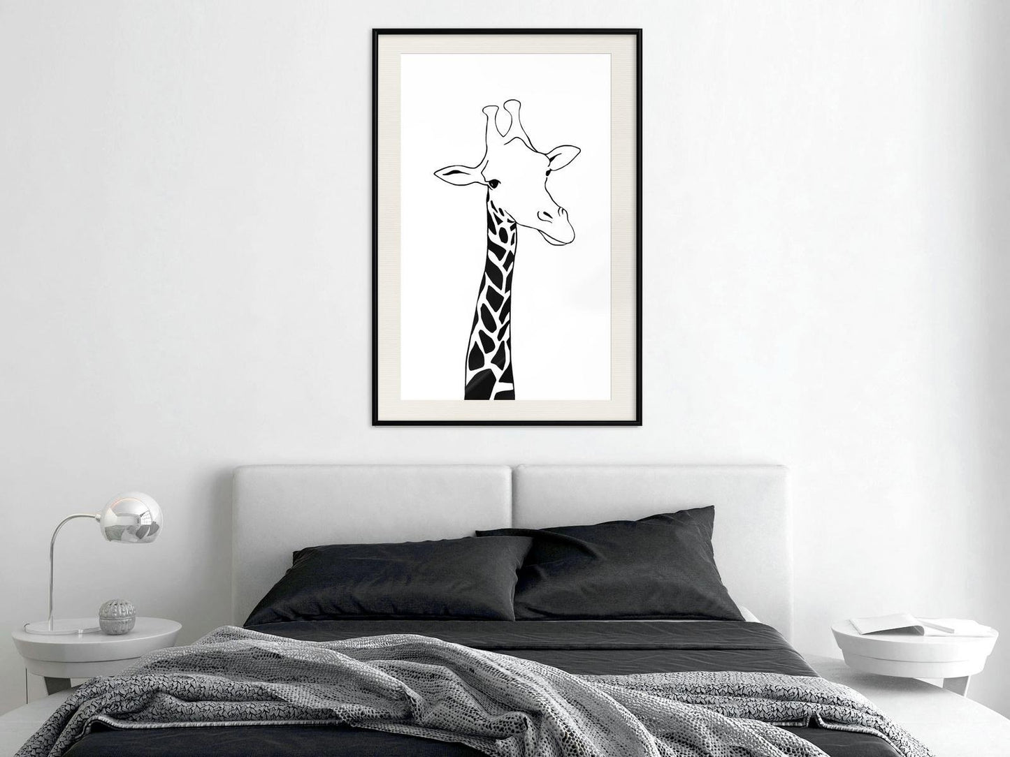 Schwarz-weiße Giraffe
