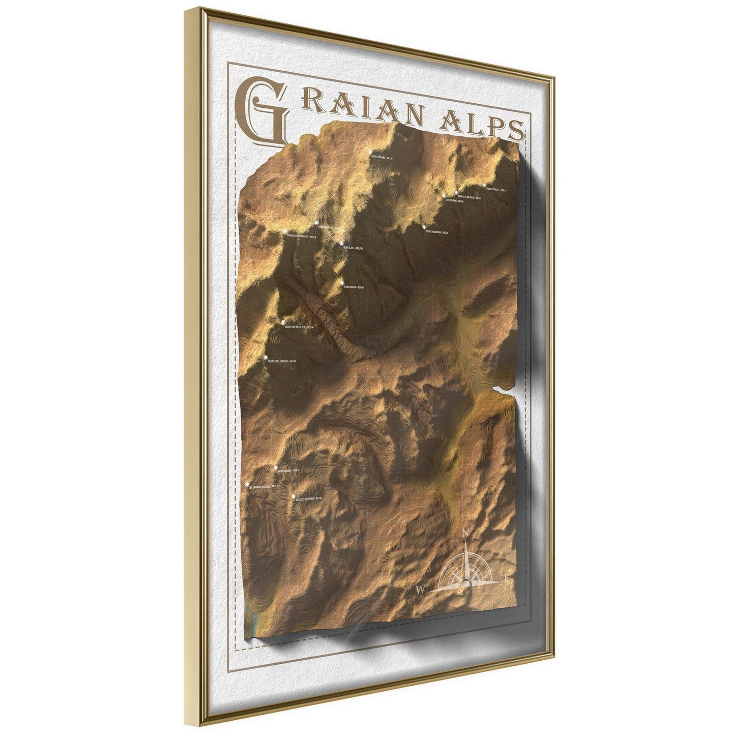 Raised Relief Map: Graian Alps