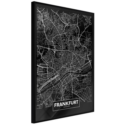 Stadtplan: Frankfurt (Dunkel)