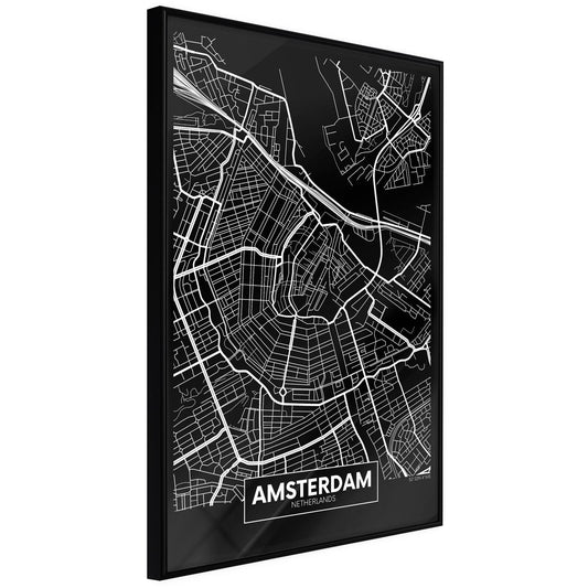 Stadtplan: Amsterdam (dunkel)